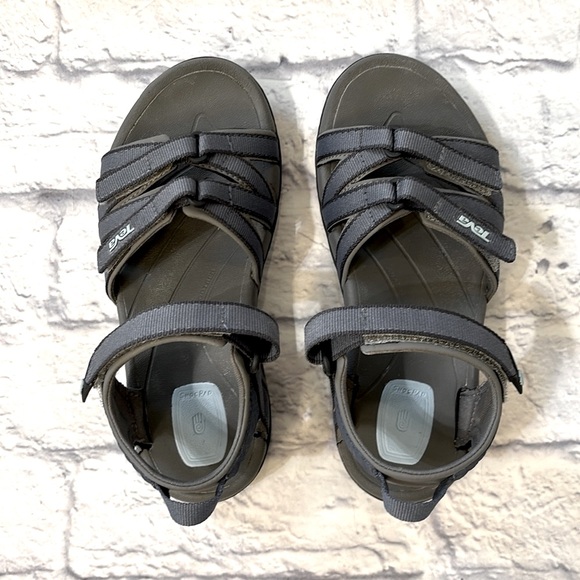 Teva Tirra Women’s Size 5 Sport Sandals Blue Gray with Velcro Straps - Picture 1 of 14